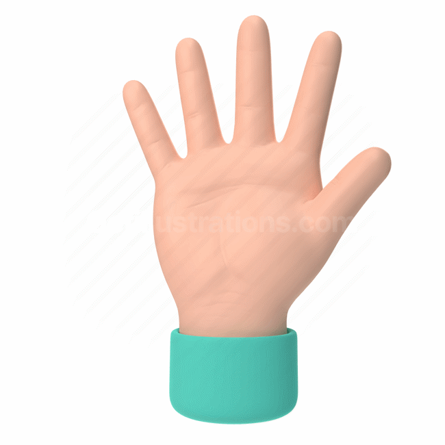 emoticon, emoji, sticker, gesture, palm, hand, light